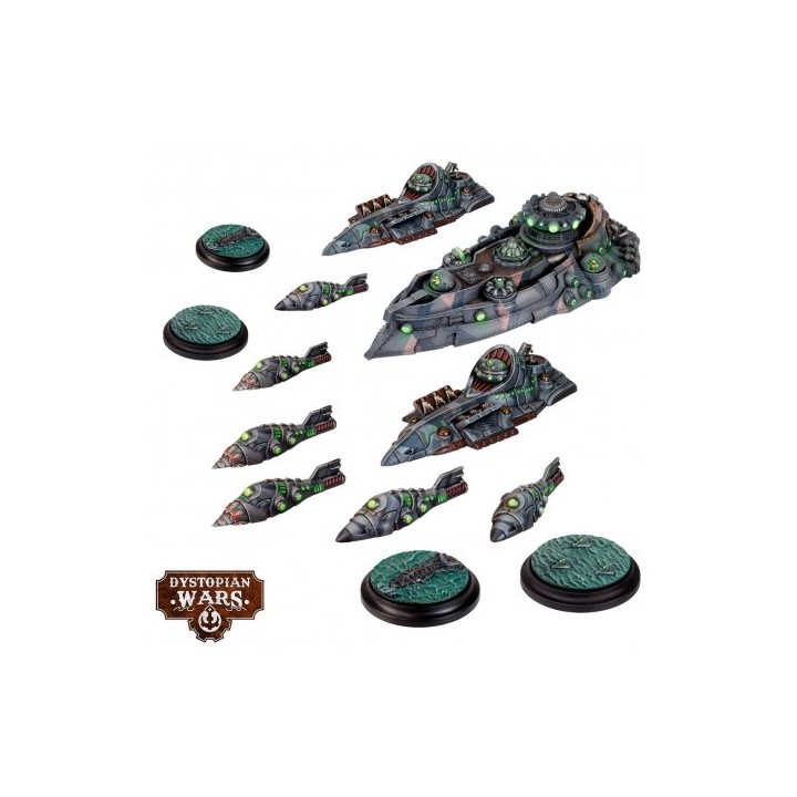 Dystopian Wars - Hypatia Battlefleet Set