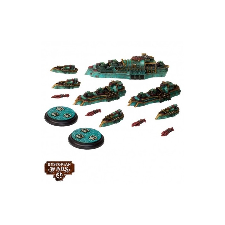 Kongo Battlefleet Set de l'Empire pour Dystopian Wars (Warcradle Studios)