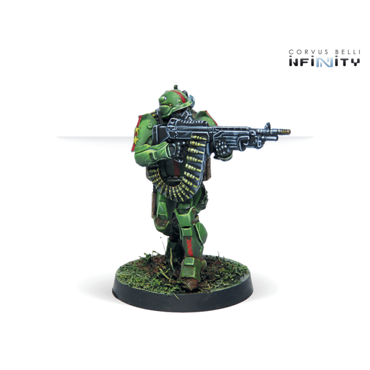 Infinity (Corvus Belli) - Figurine Blackjacks, 10th Heavy Ranger Bat. (AP HMG)