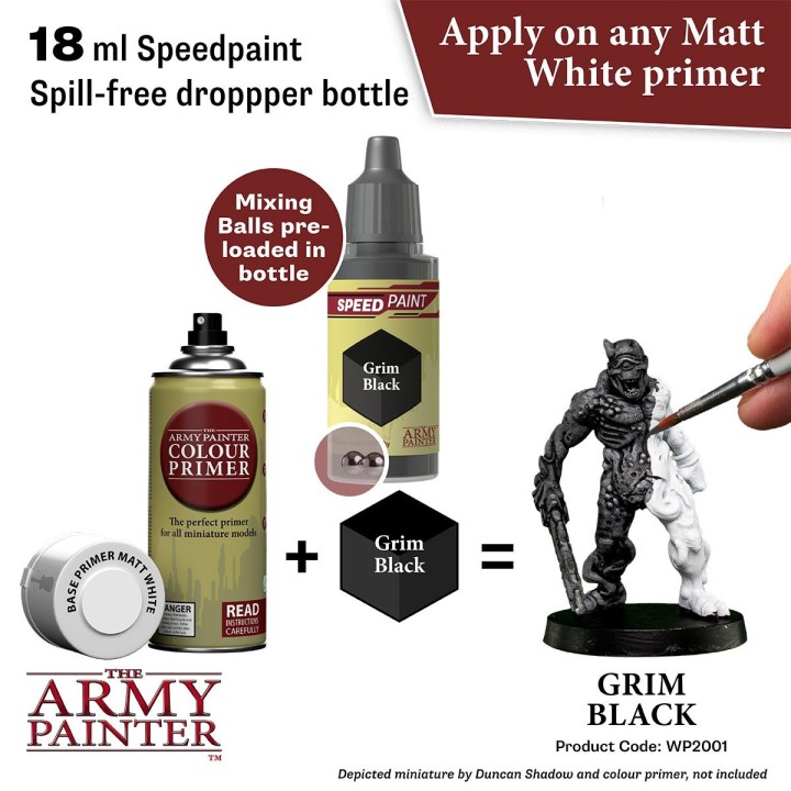 Peinture Speedpaint Grim Black (Army Painter)