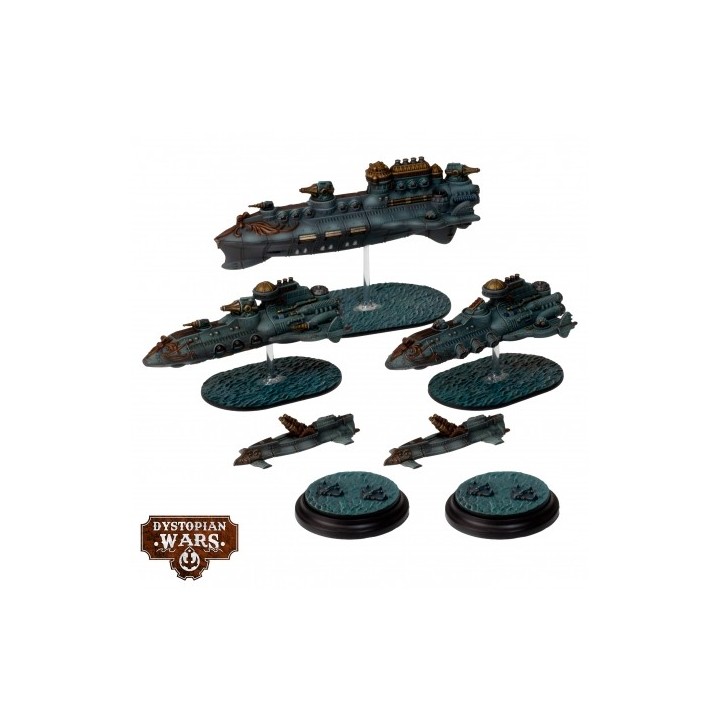 Dystopian Wars - Magenta Battlefleet Set