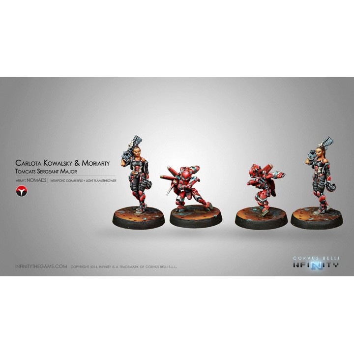 Infinity (Corvus Belli) - Carlota Kowalsky & Moriarty (Fusil Combi + Lance-flamm