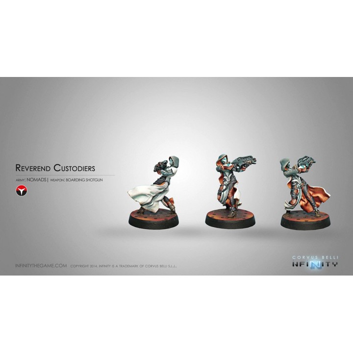 Infinity (Corvus Belli) - Reverend Custodier (Hacker, Fusil d'abordage)