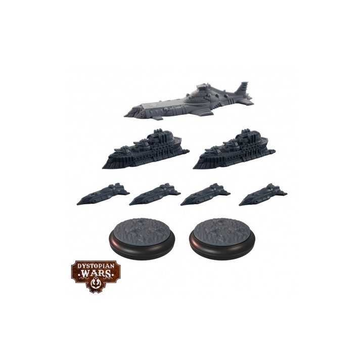 Dystopian Wars - Protecteur Battlefleet Set