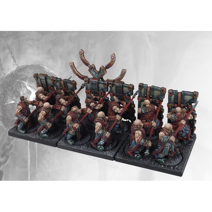 Figurines d'Initiates du Dweghom pour Conquest de Para Bellum Wargames