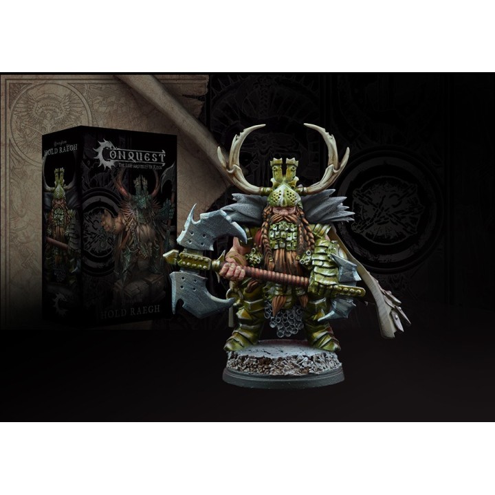 Figurine de Hold Raegh pour le Dweghom de Conquest (Para Bellum Wargames)