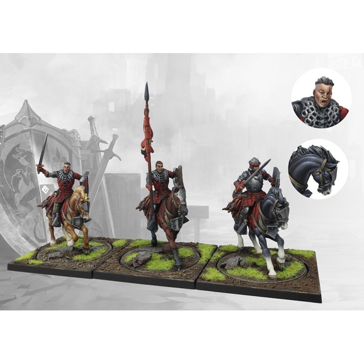 Figurines de Mouted Squires pour les 100K à Conquest (para Bellum Wargames)