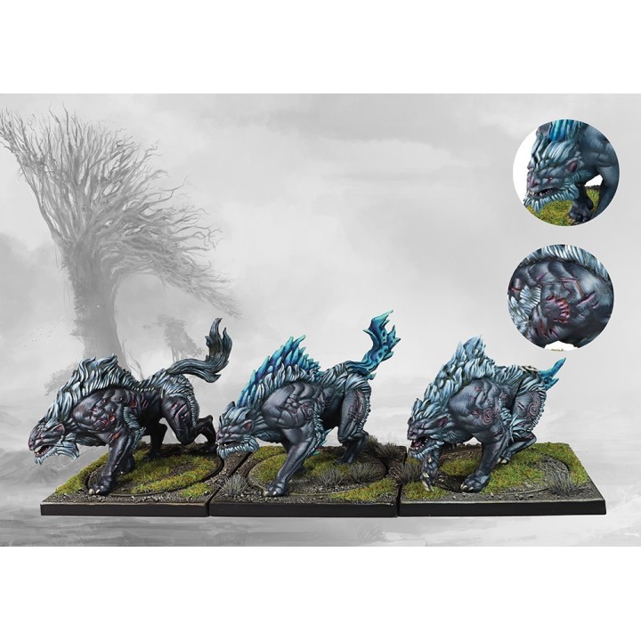 Figurines de Fenr Beastpack Wargs pour les Nords de Conquest