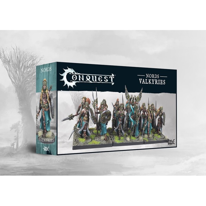Figurines de Valkyries pour les Nords de Conquest (Para Bellum Games)