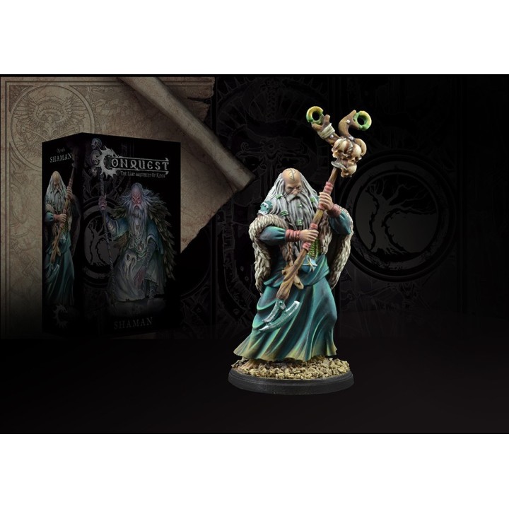 Figurine de Shaman pour les Nords de Conquest (Para Bellum)
