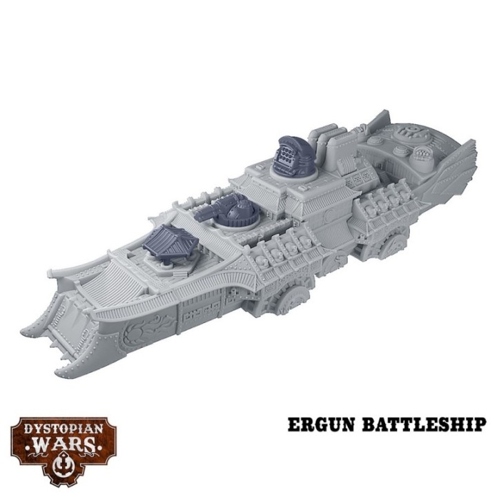 Figurines de la Heilong Battlefleet Set de l'Empire pour Dystopian Wars
