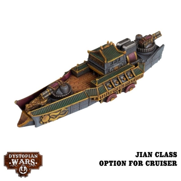 Figurines de la Heilong Battlefleet Set de l'Empire pour Dystopian Wars