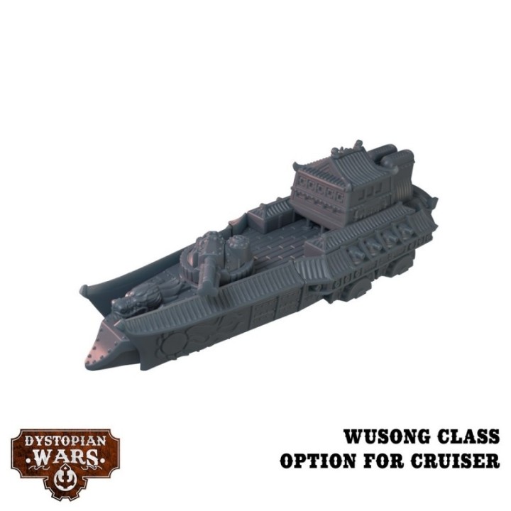 Figurines de la Heilong Battlefleet Set de l'Empire pour Dystopian Wars