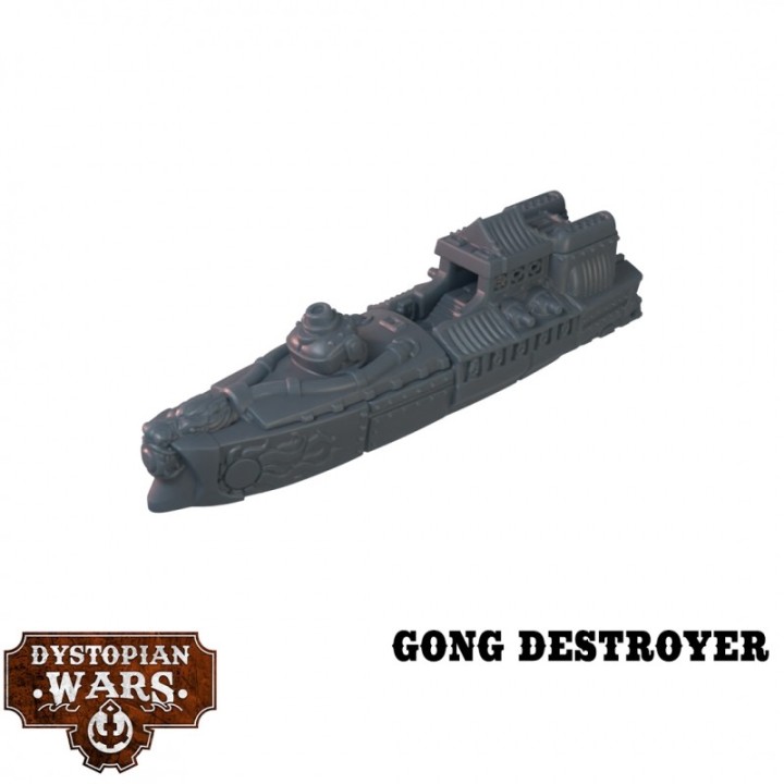Figurines de la Heilong Battlefleet Set de l'Empire pour Dystopian Wars