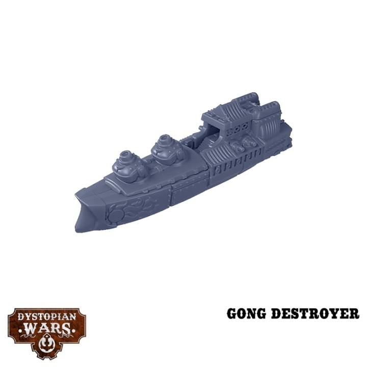 Figurines de la Heilong Battlefleet Set de l'Empire pour Dystopian Wars