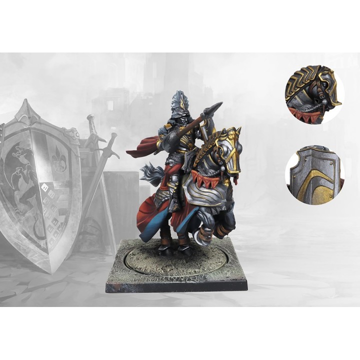 Figurine de Mounted Noble Lord pour les 100K de Conquest (Para Bellum Wargames)