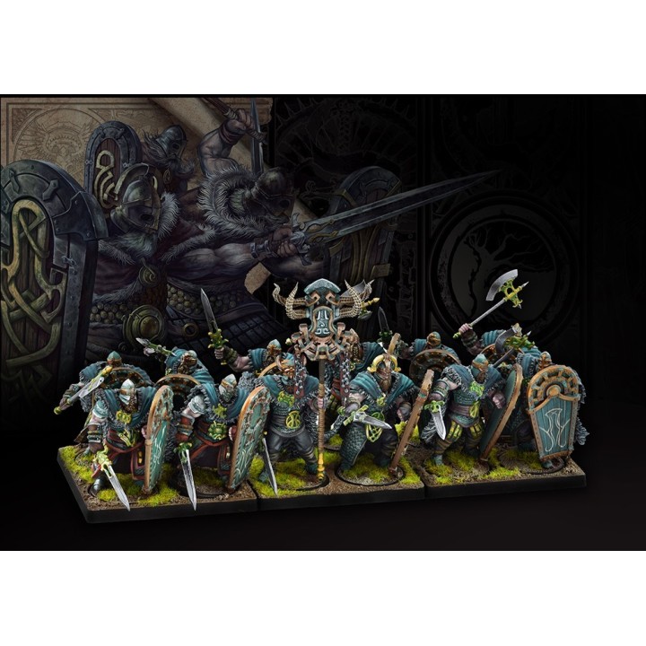 Figurines de huskarls pour les Nords de Conquest (Para Bellum Games)