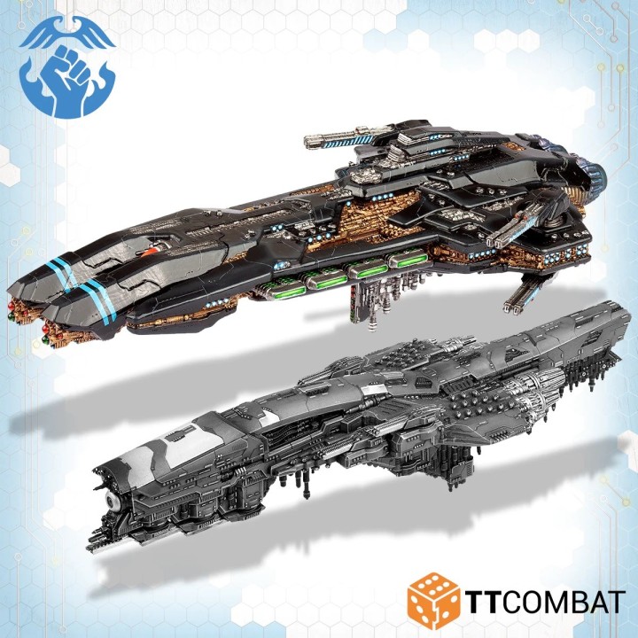 Dropfleet Commander - Resistance Trident Battleship