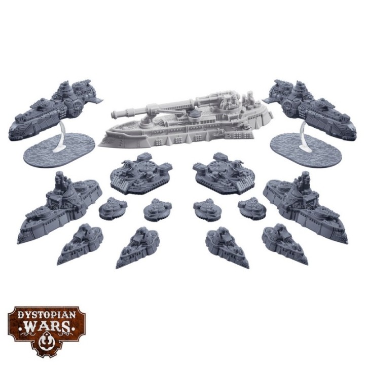 Dystopian Wars - Rikhter Battlefleet Set