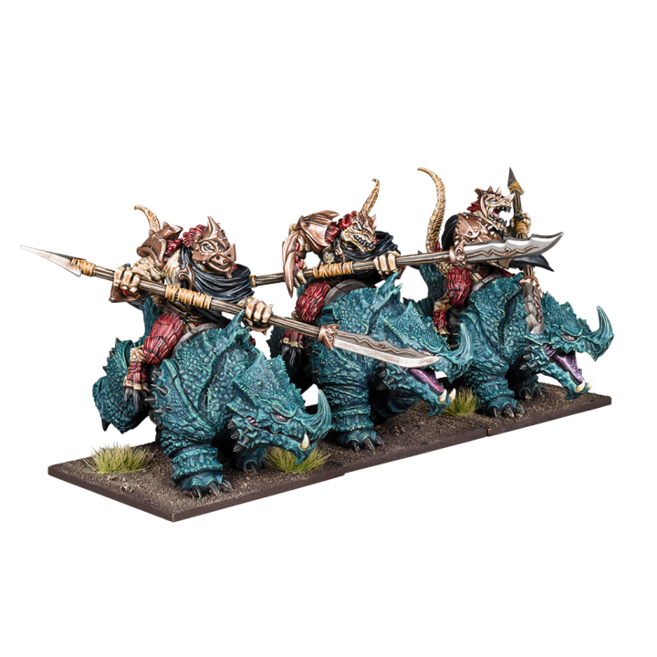 Cavaliers sur Rhinausaure Salamandres pour Kings of War