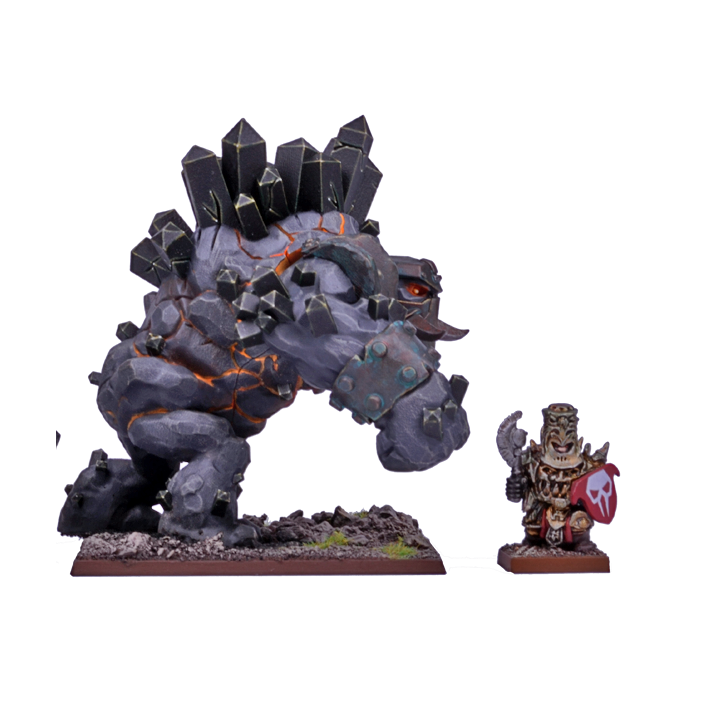 Grand Golem d'Obsidienne des Nains Abyssaux pour Kings of War
