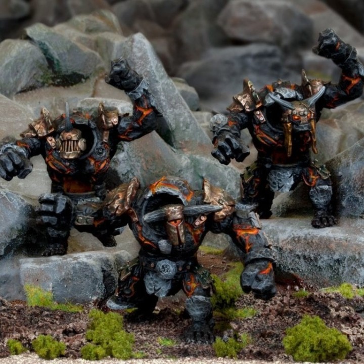 Golems d'Obsidienne Mineurs des Nains abyssaux de Kings of War