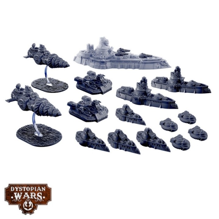 Figurines du Commonwealth Starter Set de Dystopian Wars (Warcradle Studios)