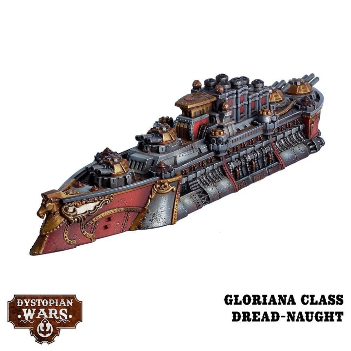 Gloriana Battlefleet Set de The Corwn pour Dystopian Wars (Warcradle Studios)