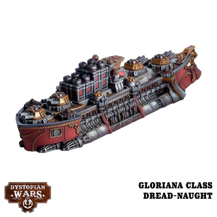 Gloriana Battlefleet Set de The Corwn pour Dystopian Wars (Warcradle Studios)