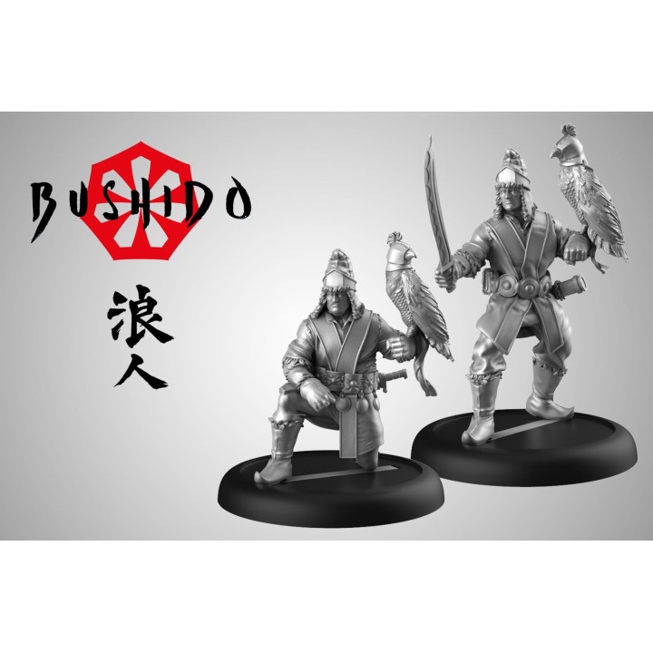 Figurines de Plainsmen Falconers pour les Ronins de Bushido (GCT Studios)