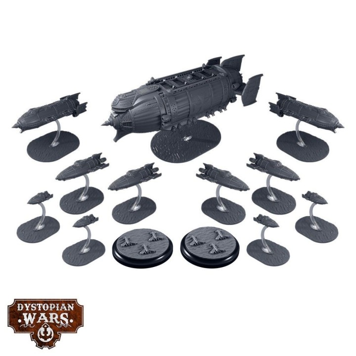 Figurines de Zeppelin Battlefleet Set pour l'Imperium de Dystopian Wars