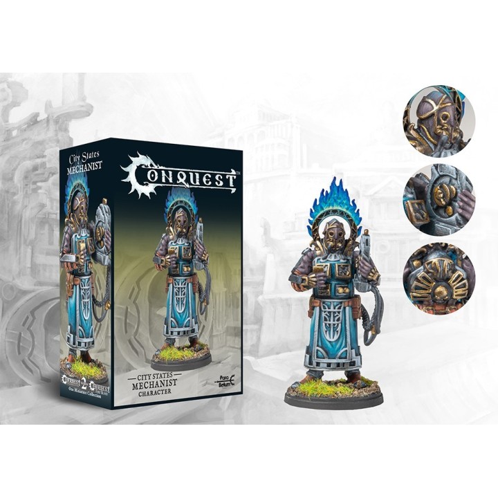 Figurine de Mechanist des City States pour Conquest (Para Bellum)