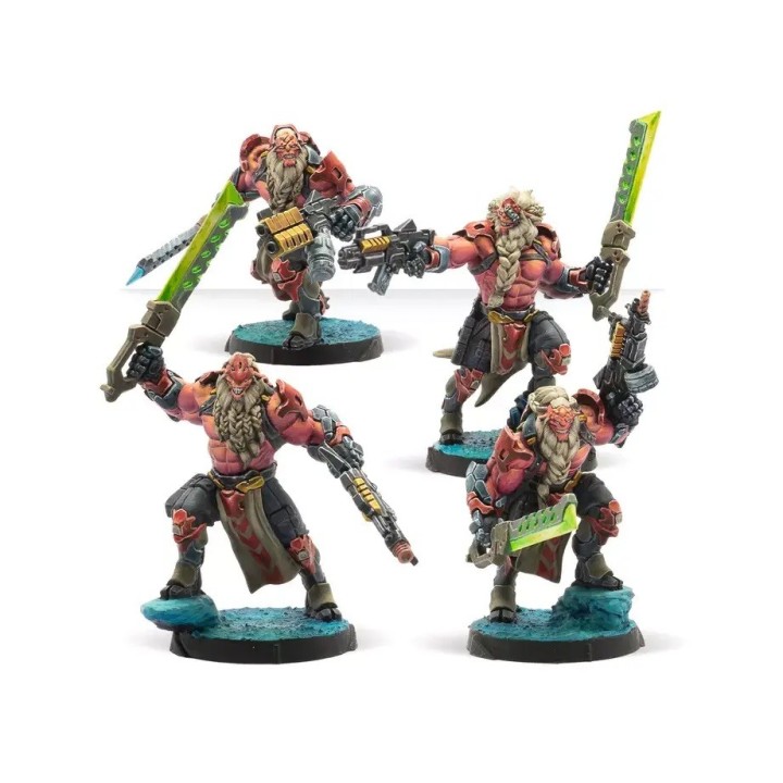Figurines des Daturazi Witch-Soldiers de l'AC pour Infinity (Corvus Belli)