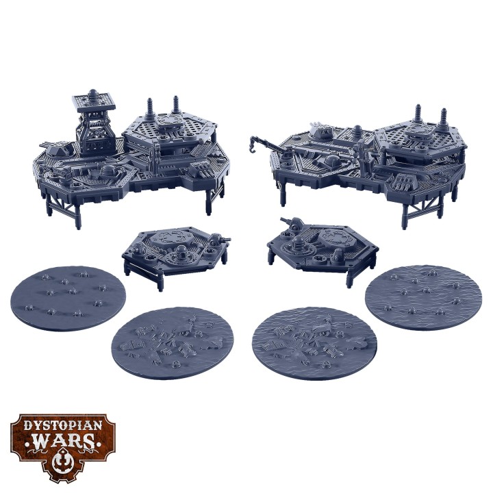 Sturginium Platforms & Objectives Set pour Dystopian Wars