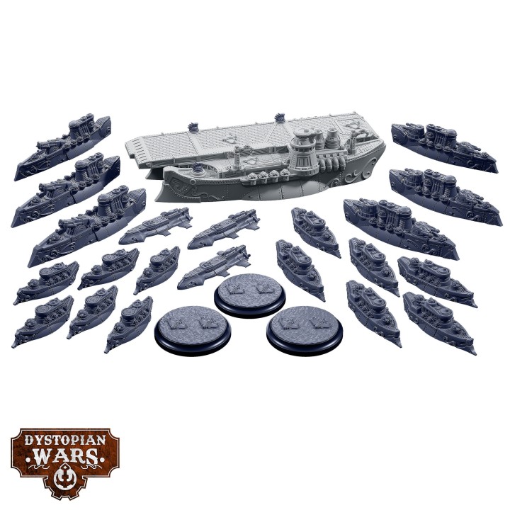Minerva Battlefleet Set de l'Alliance pour Dystopian Wars (Warcradle Studios)