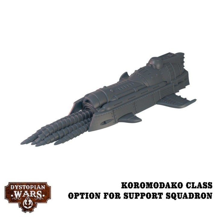 Figurines des Japanese Support Squadrons pour l'Empire à Dystopian Wars