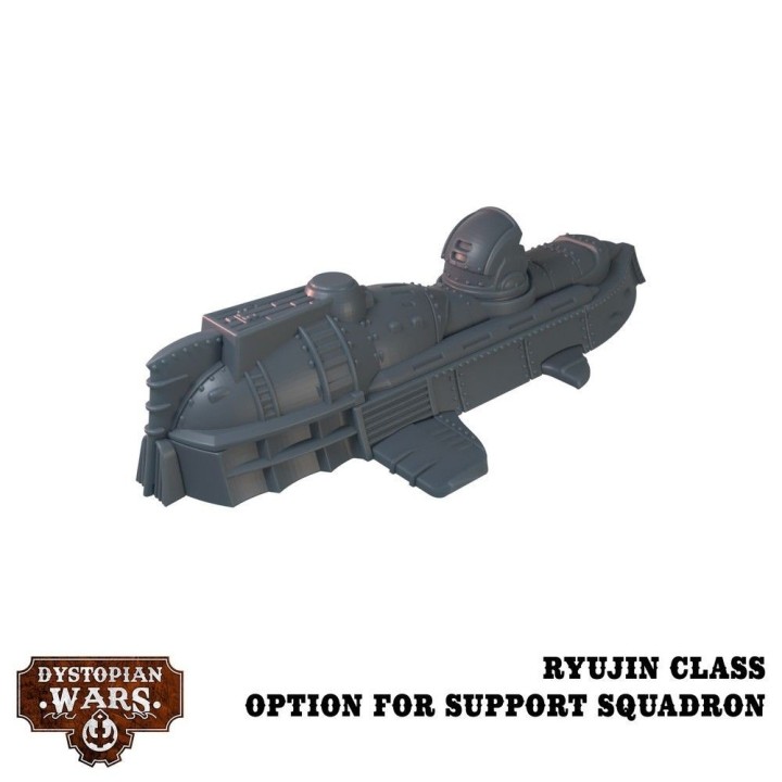 Figurines des Japanese Support Squadrons pour l'Empire à Dystopian Wars