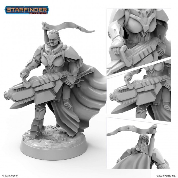 Figurine de Seelah Iconic Paladin pour Starfinder