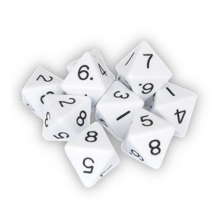 Set dés 27 x D8 pour jouer à Firefight de Mantic Games