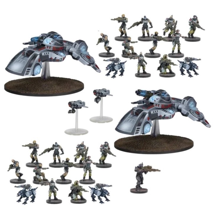 Figurines de la Enforcer Pathfinder Recon Force pour Firefight de Mantic Games