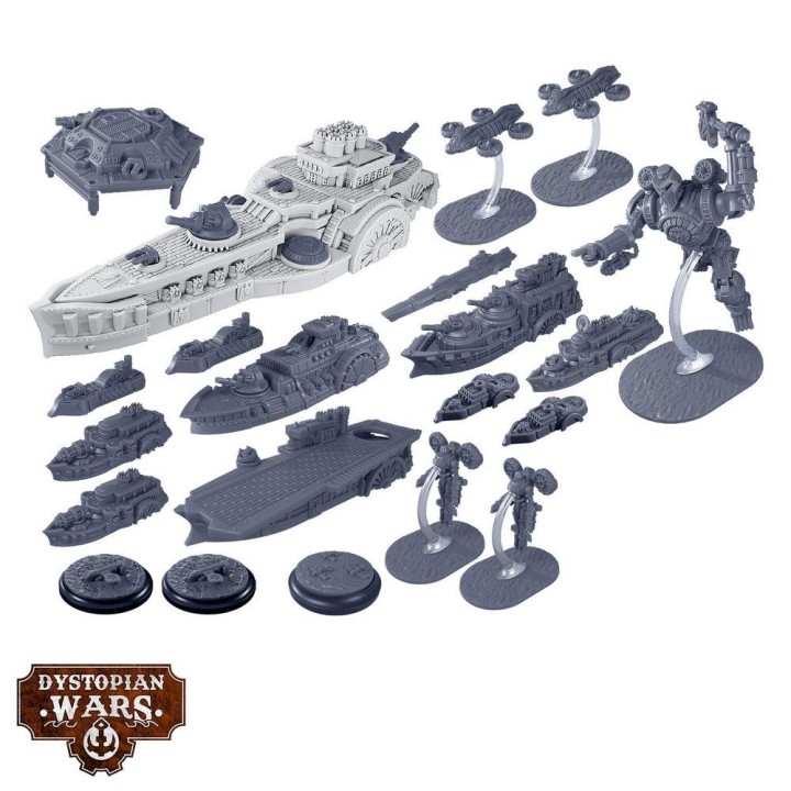 Figurines de l'Independence Battlefleet pour Dystopian Wars