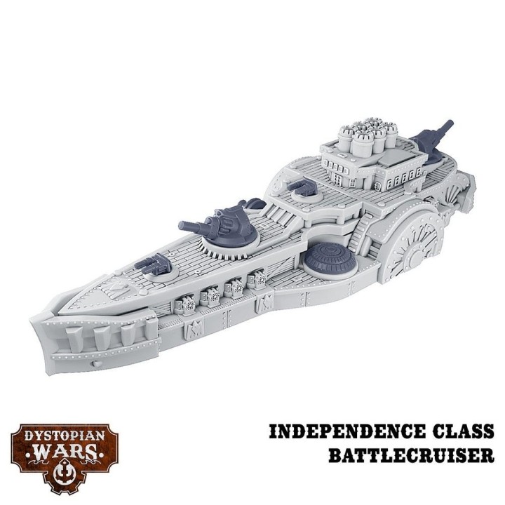 Figurines de l'Independence Battlefleet pour Dystopian Wars
