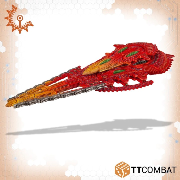 Un bon gros Gold Battleship Shaltari pour Dropfleet Commander