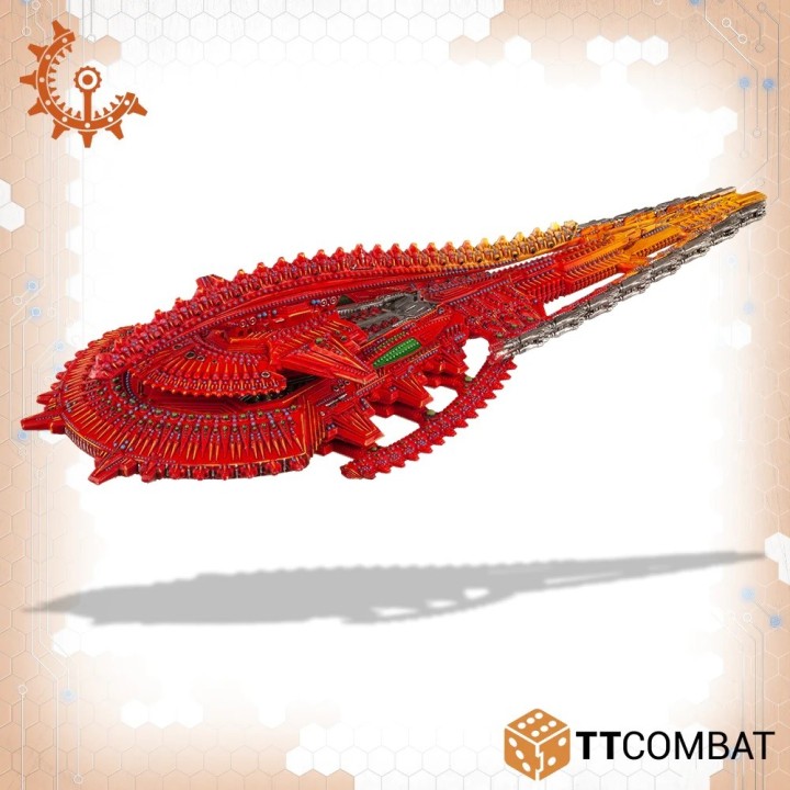 Un bon gros Gold Battleship Shaltari pour Dropfleet Commander