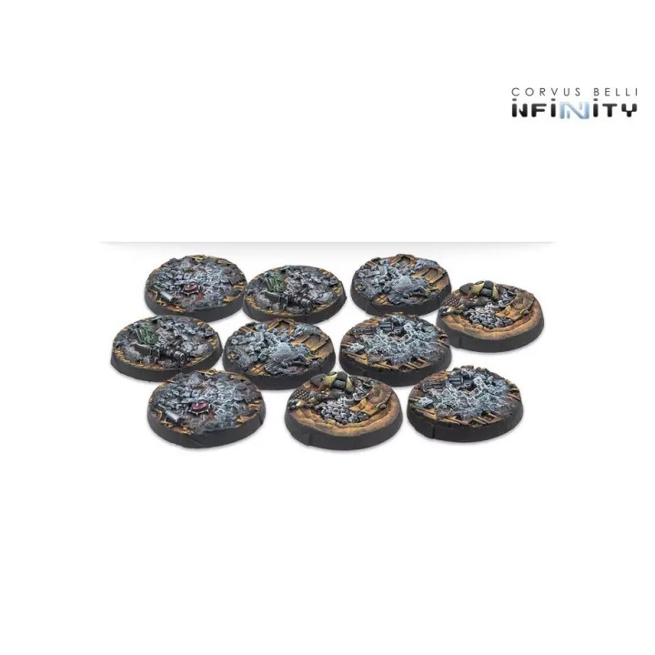 Set de 10 Socles 25mm scenery Bases, Delta Series pour Infinity