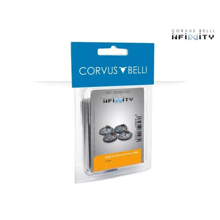 Set de 4 Socles 40mm scenery Bases, Delta Series pour Infinity