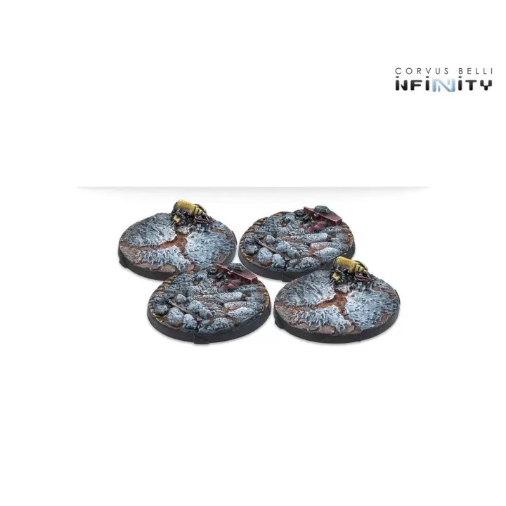 Set de 4 Socles 40mm scenery Bases, Delta Series pour Infinity
