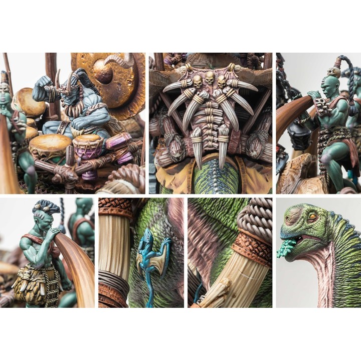 Figurine de Drum Beast pour les W'adrhun de Conquest (Para Bellum Wargames)