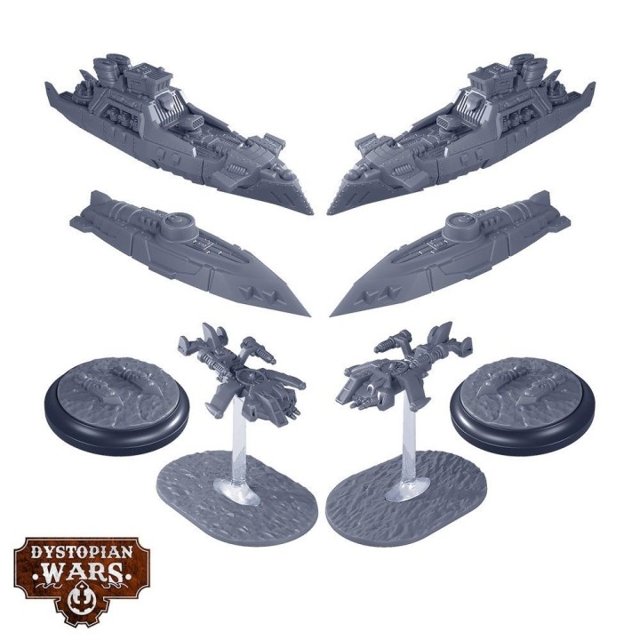 Figurines des Scandinavian Support Squadrons de l'Imperium pour Dystopian Wars