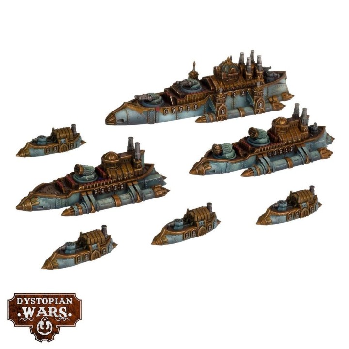 Figurines de l'Anatolia Battlefleet Set pour le Sultanate de Dystopian Wars